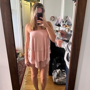 Free people sunset set light pink